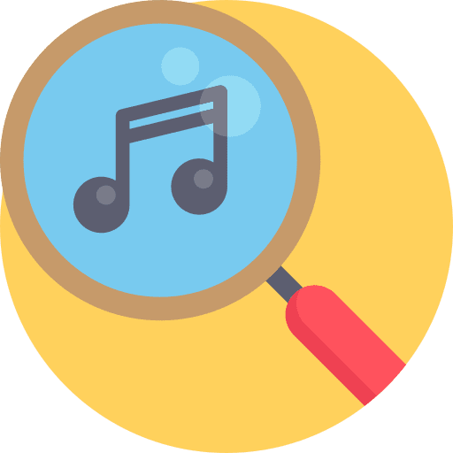 Search music and multimedia music interface icon