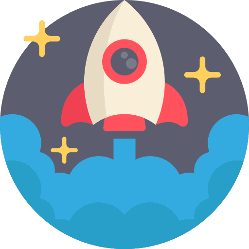 Startup space ship launch rocket rocket launch icon