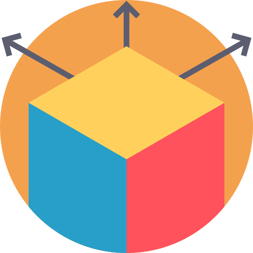 3d shapes cube interface icon