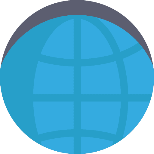 Internet communications wireless internet earth grid icon