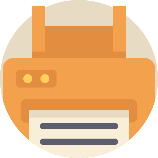 Printer paper ink print icon