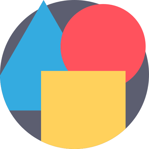 Shapes diverse art and design square icon