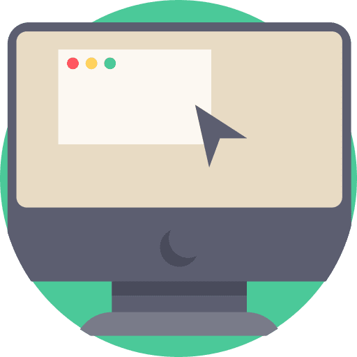 Computer technology monitor television icon