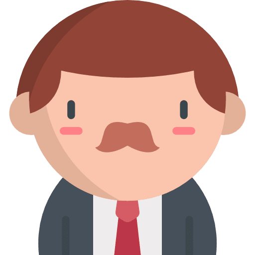 Worker boss man people icon