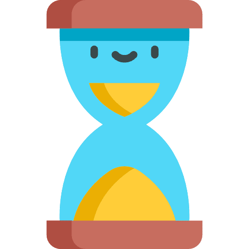 Hourglass time and date waiting time icon