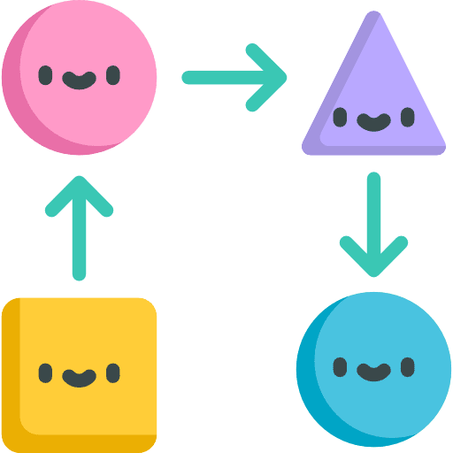 Workflow business and finance schemes seo icon