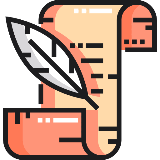 Writing education files and folders writing icon