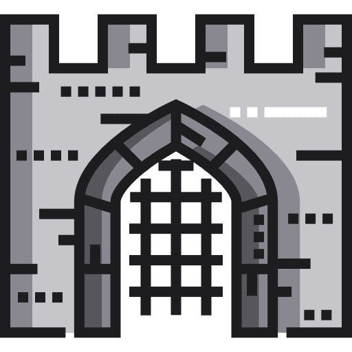 Gate monuments gate castles icon