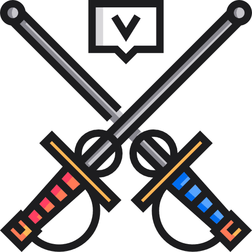 Rapier blade crossed weapons icon Rapier blade crossed weapons icon