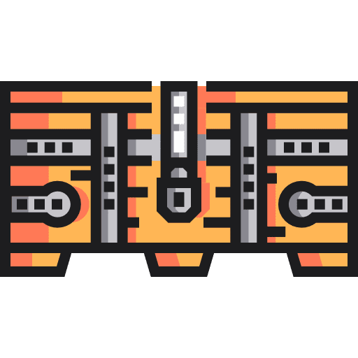 Chest money business and finance miscellaneous icon Chest money business and finance miscellaneous icon