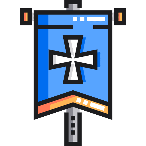 Flag flag insignia castle icon Flag flag insignia castle icon