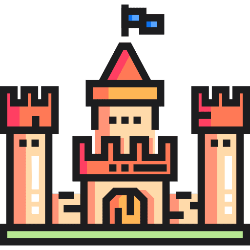 Castle medieval architecture and city fantasy icon Castle medieval architecture and city fantasy icon