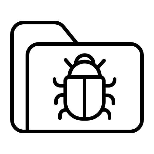Folder report file bug icon