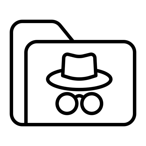 Hacker file storage interface office material icon