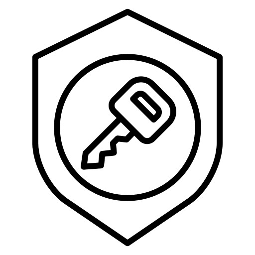 Key shield credentials key icon