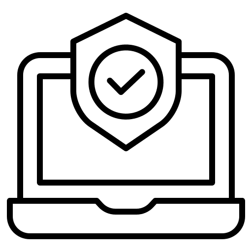 Laptop protection technology electronics icon