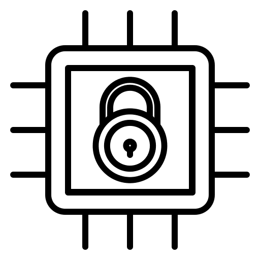 Lock security electronics protection icon