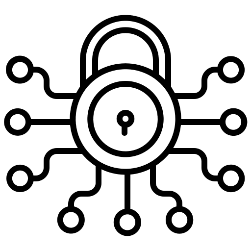 Secure padlock security seo and web icon