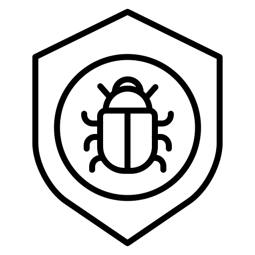 Antivirus security seo and web bug icon