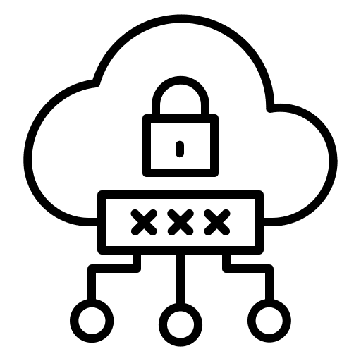 Cloud security ui safe icon