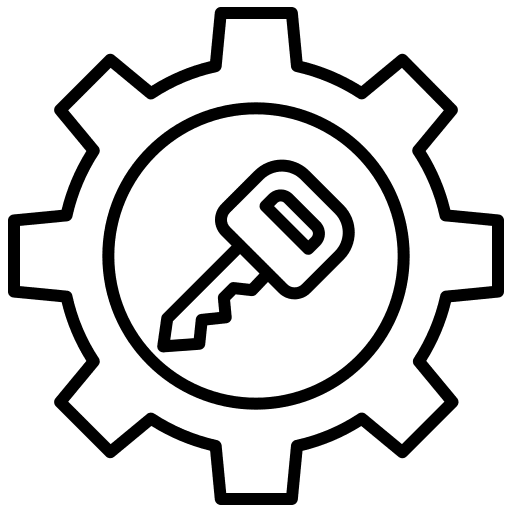 Gear configure key gear icon