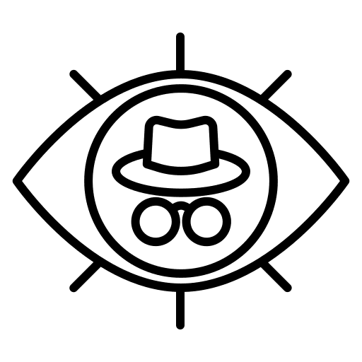 Hacker seo and web eyesight hacker icon