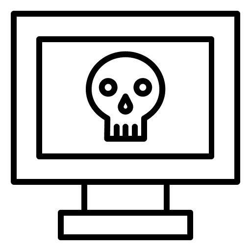 Hacker web page virus hacker icon