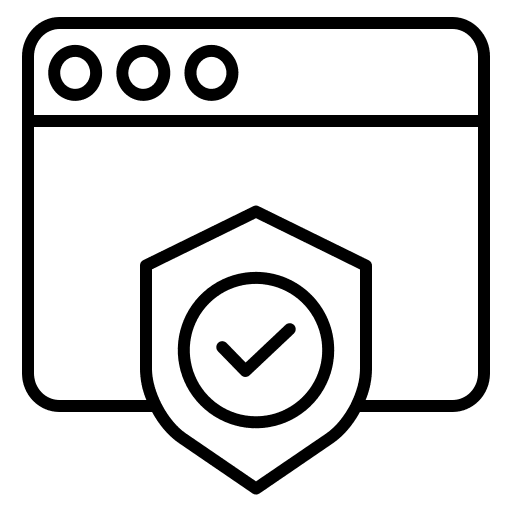 Shield seo and web security shield icon