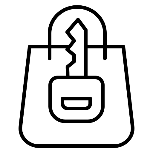 Shopping bag secure payment commerce and shopping key icon