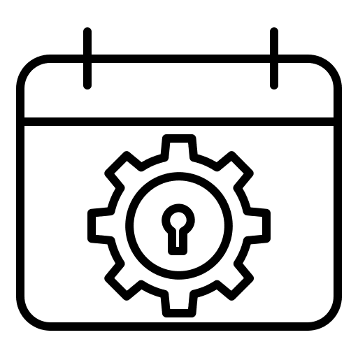 Calendar date padlock lock icon