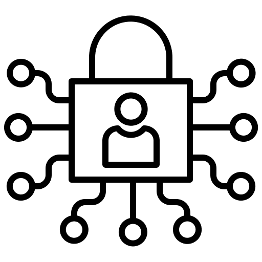 Lock computer profile lock icon