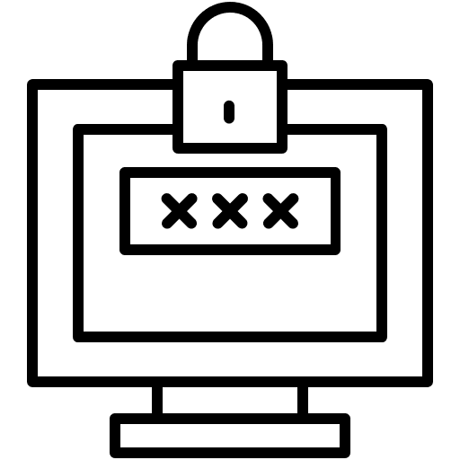 Password seo and web padlock check mark icon