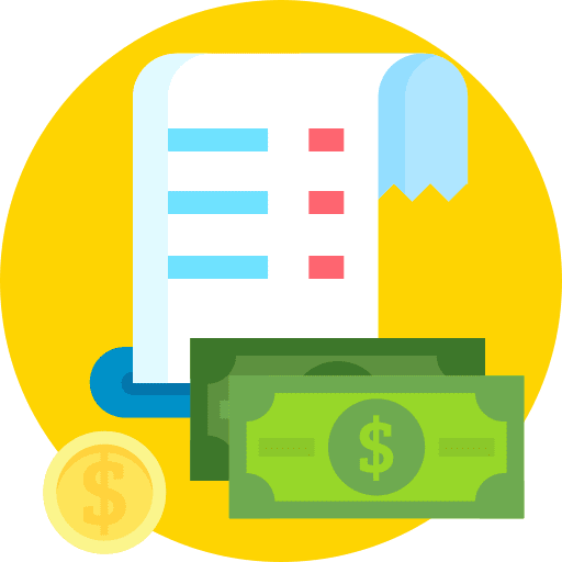 Receipt commerce invoice receipt icon