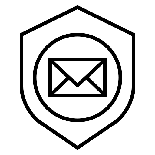 Shield email envelope mail icon