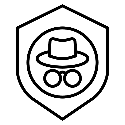 Shield hacker computing security icon