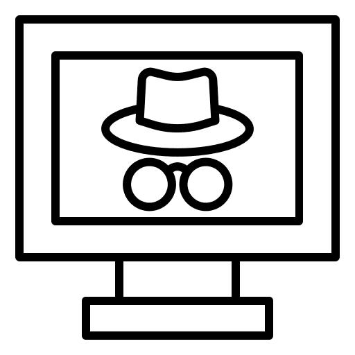 Webpage browser files malware icon