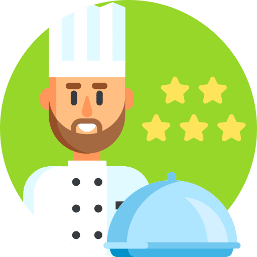 Chef five stars professions and jobs man icon Chef five stars professions and jobs man icon