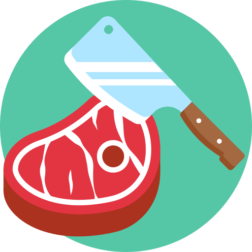 Meat cleaver meat butcher icon