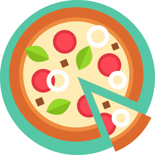 Pizza dough italian food slice icon Pizza dough italian food slice icon