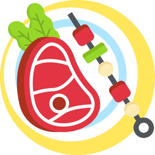 Steak raw food raw protein icon