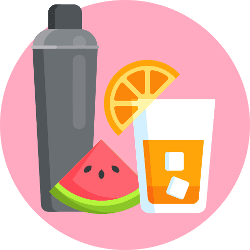 Cocktail shaker watermelon cocktail icon Cocktail shaker watermelon cocktail icon
