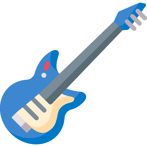 Electric guitar rock bass guitar music icon