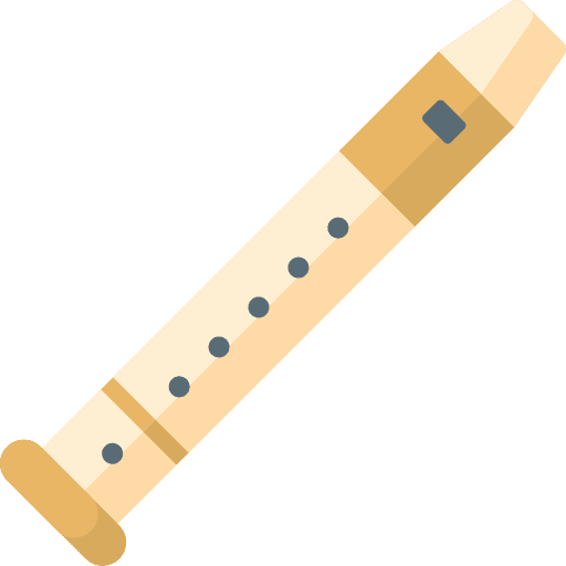 Flute music hobbies and free time orchestra icon Flute music hobbies and free time orchestra icon