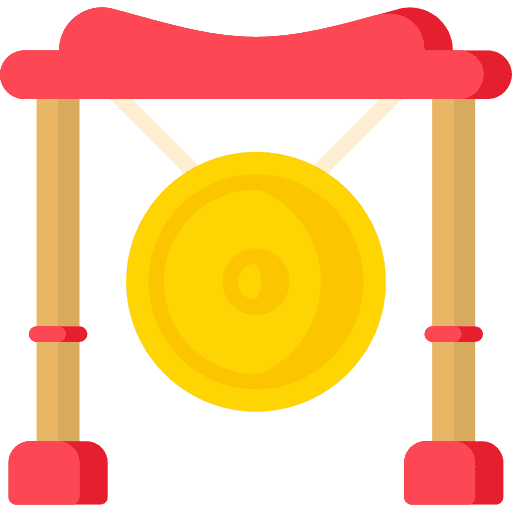 Gong oriental gong music instruments icon Gong oriental gong music instruments icon