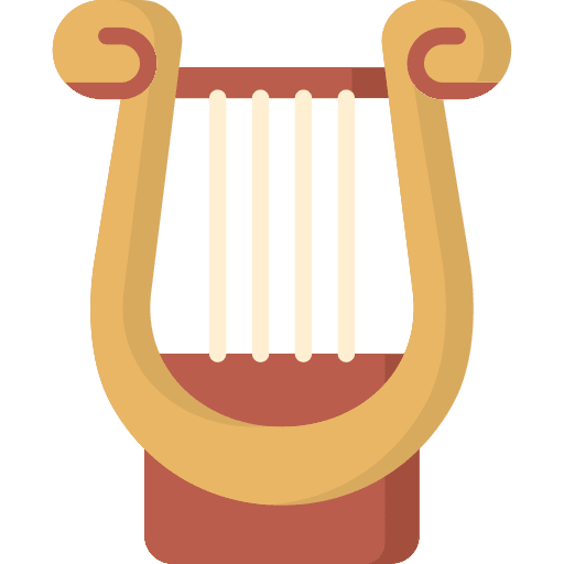 Lyre music music and multimedia orchestra icon Lyre music music and multimedia orchestra icon