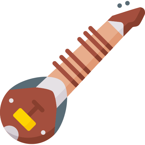 Sitar musical instrument music and multimedia music icon Sitar musical instrument music and multimedia music icon