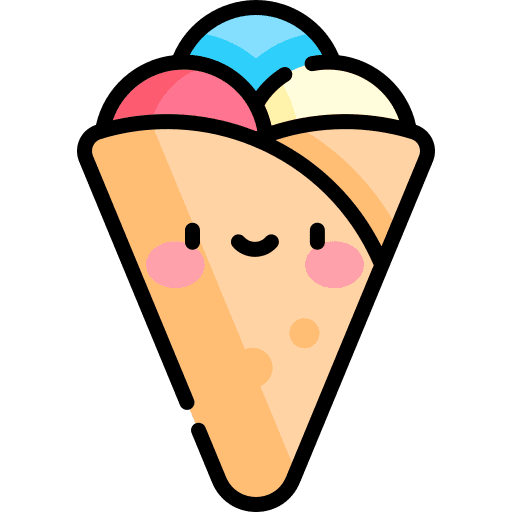 Crepe crepe dessert ice cream icon