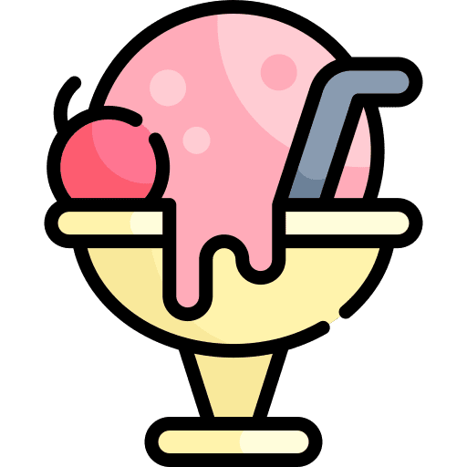 Ice cream food and restaurant summer sweet food icon