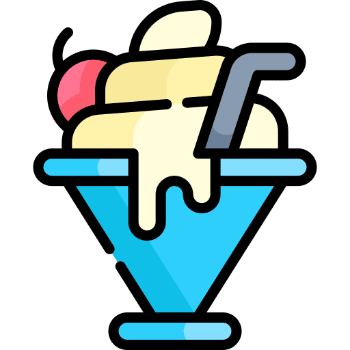 Ice cream glass sweet food food and restaurant icon Ice cream glass sweet food food and restaurant icon