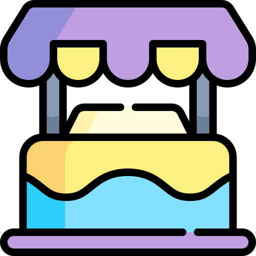 Kiosk commerce architecture and city fair icon Kiosk commerce architecture and city fair icon